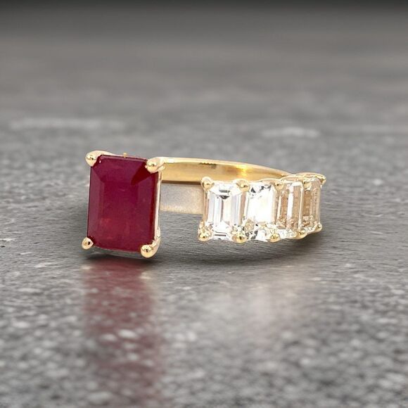 Natural Ruby Sapphire Ring 6.5 14k W Gold 3.64 TCW Certified $4,950 310635 - Picture 16 of 16
